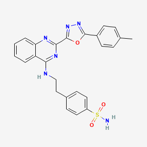 4-(2-((2-(5-(p-Tolyl)-1,3,4-oxadiazol-2-yl)quinazolin-4-yl)amino)ethyl)benzenesulfonamide