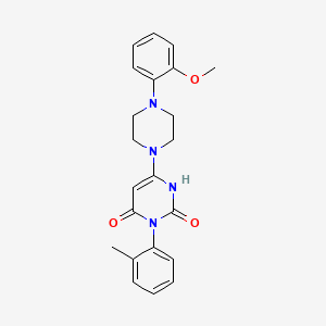 6-[4-(2-methoxyphenyl)piperazino]-3-(2-methylphenyl)-2,4(1H,3H)-pyrimidinedione