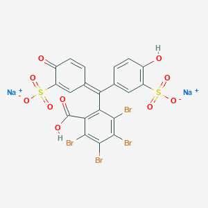 disodium;2-hydroxy-5-[(Z)-(4-oxo-3-sulfonatocyclohexa-2,5-dien-1-ylidene)-(2,3,4,5-tetrabromo-6-carboxyphenyl)methyl]benzenesulfonate