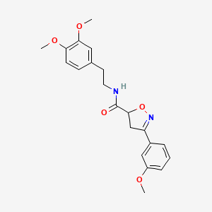 N-[2-(3,4-dimethoxyphenyl)ethyl]-3-(3-methoxyphenyl)-4,5-dihydro-1,2-oxazole-5-carboxamide