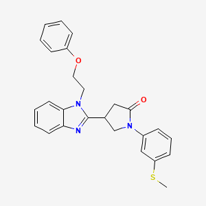 1-[3-(methylsulfanyl)phenyl]-4-[1-(2-phenoxyethyl)-1H-benzimidazol-2-yl]pyrrolidin-2-one