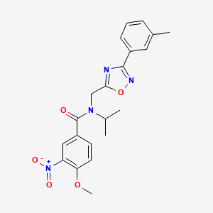 4-methoxy-N-{[3-(3-methylphenyl)-1,2,4-oxadiazol-5-yl]methyl}-3-nitro-N-(propan-2-yl)benzamide