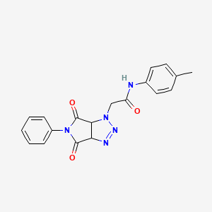 2-(4,6-dioxo-5-phenyl-4,5,6,6a-tetrahydropyrrolo[3,4-d][1,2,3]triazol-1(3aH)-yl)-N-(4-methylphenyl)acetamide