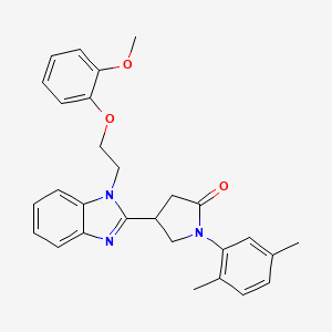 1-(2,5-dimethylphenyl)-4-{1-[2-(2-methoxyphenoxy)ethyl]-1H-benzimidazol-2-yl}pyrrolidin-2-one