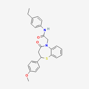 N-(4-ethylphenyl)-2-(2-(4-methoxyphenyl)-4-oxo-3,4-dihydrobenzo[b][1,4]thiazepin-5(2H)-yl)acetamide