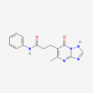 3-(7-hydroxy-5-methyl[1,2,4]triazolo[1,5-a]pyrimidin-6-yl)-N-phenylpropanamide