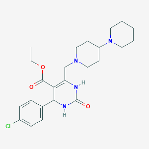 molecular formula C24H33ClN4O3 B11425261 Ethyl 6-(1,4'-bipiperidin-1'-ylmethyl)-4-(4-chlorophenyl)-2-oxo-1,2,3,4-tetrahydropyrimidine-5-carboxylate 