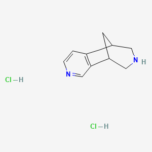 molecular formula C₁₀H₁₄Cl₂N₂ B1142527 6,7,8,9-Tetrahydro-5H-5,9-methanopyrido[3,4-d]azepine dihydrochloride CAS No. 833458-83-6