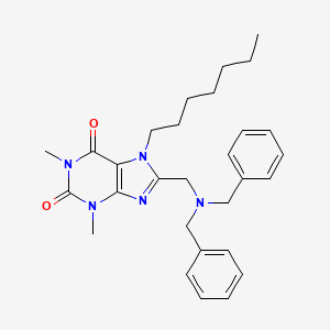 8-[(Dibenzylamino)methyl]-7-heptyl-1,3-dimethylpurine-2,6-dione