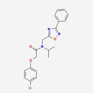 2-(4-bromophenoxy)-N-[(3-phenyl-1,2,4-oxadiazol-5-yl)methyl]-N-(propan-2-yl)acetamide