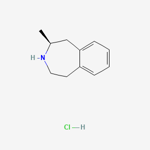 molecular formula C₁₁H₁₅N B1142528 (4S)-4-methyl-2,3,4,5-tetrahydro-1H-3-benzazepine;hydrochloride CAS No. 76209-98-8