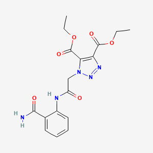 diethyl 1-{2-[(2-carbamoylphenyl)amino]-2-oxoethyl}-1H-1,2,3-triazole-4,5-dicarboxylate