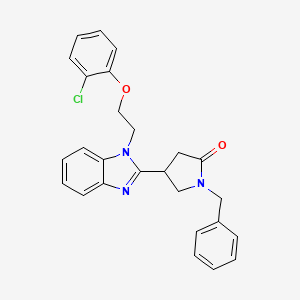 1-benzyl-4-{1-[2-(2-chlorophenoxy)ethyl]-1H-benzimidazol-2-yl}pyrrolidin-2-one