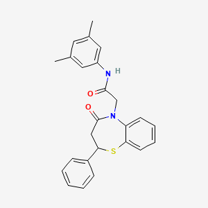 N-(3,5-dimethylphenyl)-2-(4-oxo-2-phenyl-3,4-dihydrobenzo[b][1,4]thiazepin-5(2H)-yl)acetamide