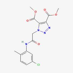 molecular formula C15H15ClN4O5 B11425302 dimethyl 1-{2-[(5-chloro-2-methylphenyl)amino]-2-oxoethyl}-1H-1,2,3-triazole-4,5-dicarboxylate 