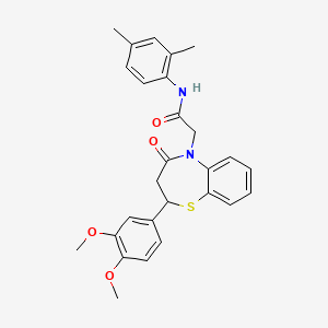 2-(2-(3,4-dimethoxyphenyl)-4-oxo-3,4-dihydrobenzo[b][1,4]thiazepin-5(2H)-yl)-N-(2,4-dimethylphenyl)acetamide