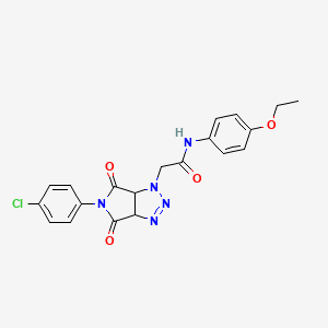 2-[5-(4-chlorophenyl)-4,6-dioxo-4,5,6,6a-tetrahydropyrrolo[3,4-d][1,2,3]triazol-1(3aH)-yl]-N-(4-ethoxyphenyl)acetamide