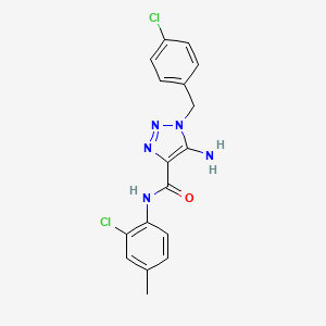 5-amino-N-(2-chloro-4-methylphenyl)-1-[(4-chlorophenyl)methyl]-1H-1,2,3-triazole-4-carboxamide