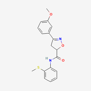 3-(3-methoxyphenyl)-N-[2-(methylsulfanyl)phenyl]-4,5-dihydro-1,2-oxazole-5-carboxamide