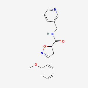 3-(2-methoxyphenyl)-N-(pyridin-3-ylmethyl)-4,5-dihydro-1,2-oxazole-5-carboxamide