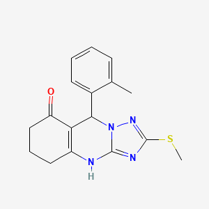 9-(2-methylphenyl)-2-(methylsulfanyl)-5,6,7,9-tetrahydro[1,2,4]triazolo[5,1-b]quinazolin-8(4H)-one