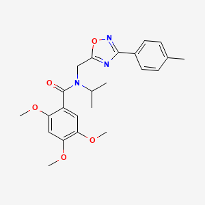 2,4,5-trimethoxy-N-{[3-(4-methylphenyl)-1,2,4-oxadiazol-5-yl]methyl}-N-(propan-2-yl)benzamide