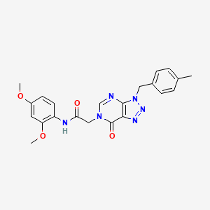 molecular formula C22H22N6O4 B11425428 N-(2,4-dimethoxyphenyl)-2-[3-(4-methylbenzyl)-7-oxo-3,7-dihydro-6H-[1,2,3]triazolo[4,5-d]pyrimidin-6-yl]acetamide 