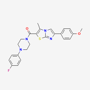 (4-(4-Fluorophenyl)piperazin-1-yl)(6-(4-methoxyphenyl)-3-methylimidazo[2,1-b]thiazol-2-yl)methanone