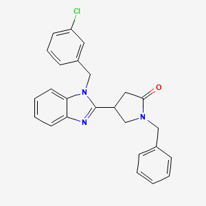 1-benzyl-4-[1-(3-chlorobenzyl)-1H-benzimidazol-2-yl]pyrrolidin-2-one