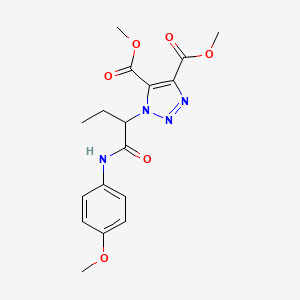 dimethyl 1-{1-[(4-methoxyphenyl)amino]-1-oxobutan-2-yl}-1H-1,2,3-triazole-4,5-dicarboxylate