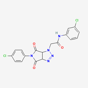 N-(3-chlorophenyl)-2-[5-(4-chlorophenyl)-4,6-dioxo-4,5,6,6a-tetrahydropyrrolo[3,4-d][1,2,3]triazol-1(3aH)-yl]acetamide