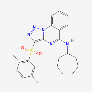 N-cycloheptyl-3-[(2,5-dimethylphenyl)sulfonyl][1,2,3]triazolo[1,5-a]quinazolin-5-amine