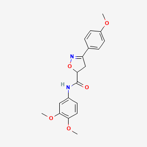 N-(3,4-dimethoxyphenyl)-3-(4-methoxyphenyl)-4,5-dihydro-1,2-oxazole-5-carboxamide