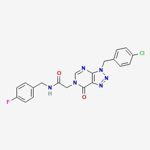 2-[3-(4-chlorobenzyl)-7-oxo-3,7-dihydro-6H-[1,2,3]triazolo[4,5-d]pyrimidin-6-yl]-N-(4-fluorobenzyl)acetamide