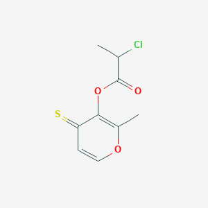 molecular formula C₉H₉ClO₃S B1142551 2-Methyl-4-thioxo-4H-pyran-3-yl 2-chloropropanoate CAS No. 1043932-31-5