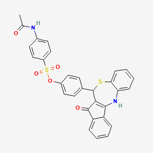 4-(7-Hydroxy-6H-indeno[2,1-C][1,5]benzothiazepin-6-YL)phenyl 4-(acetylamino)-1-benzenesulfonate