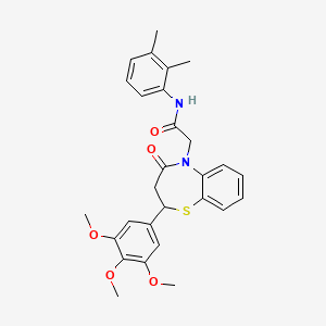 N-(2,3-dimethylphenyl)-2-(4-oxo-2-(3,4,5-trimethoxyphenyl)-3,4-dihydrobenzo[b][1,4]thiazepin-5(2H)-yl)acetamide