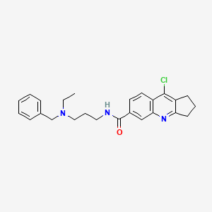 N-(3-(Benzyl(ethyl)amino)propyl)-9-chloro-2,3-dihydro-1H-cyclopenta[b]quinoline-6-carboxamide