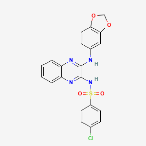 N-[3-(1,3-benzodioxol-5-ylamino)quinoxalin-2-yl]-4-chlorobenzenesulfonamide