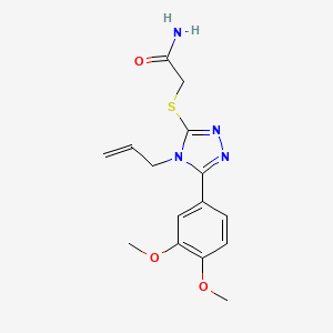 2-{[5-(3,4-dimethoxyphenyl)-4-(prop-2-en-1-yl)-4H-1,2,4-triazol-3-yl]sulfanyl}acetamide