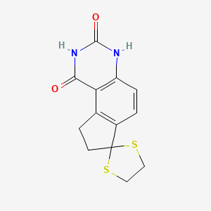 molecular formula C₁₃H₁₂N₂O₂S₂ B1142561 8,9-Dihydrospiro[cyclopenta[f]quinazoline-7,2'-[1,3]dithiolane]-1,3(2H,4H)-dione CAS No. 103494-99-1