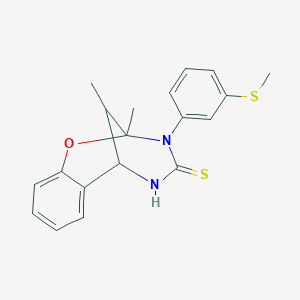 2,11-dimethyl-3-[3-(methylsulfanyl)phenyl]-2,3,5,6-tetrahydro-4H-2,6-methano-1,3,5-benzoxadiazocine-4-thione