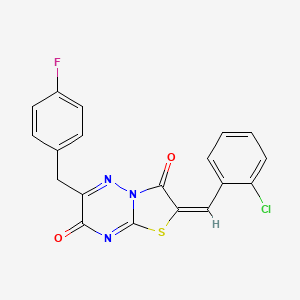 (2E)-2-(2-chlorobenzylidene)-6-(4-fluorobenzyl)-7H-[1,3]thiazolo[3,2-b][1,2,4]triazine-3,7(2H)-dione