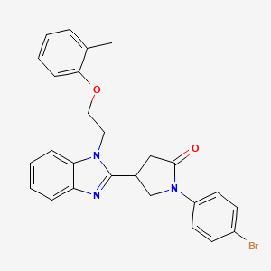 1-(4-bromophenyl)-4-{1-[2-(2-methylphenoxy)ethyl]-1H-benzimidazol-2-yl}pyrrolidin-2-one