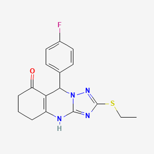 2-(ethylsulfanyl)-9-(4-fluorophenyl)-5,6,7,9-tetrahydro[1,2,4]triazolo[5,1-b]quinazolin-8(4H)-one