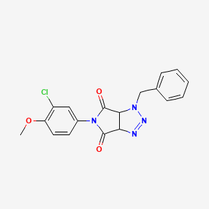 1-benzyl-5-(3-chloro-4-methoxyphenyl)-3a,6a-dihydropyrrolo[3,4-d][1,2,3]triazole-4,6(1H,5H)-dione