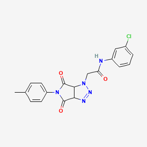 N-(3-chlorophenyl)-2-[5-(4-methylphenyl)-4,6-dioxo-4,5,6,6a-tetrahydropyrrolo[3,4-d][1,2,3]triazol-1(3aH)-yl]acetamide