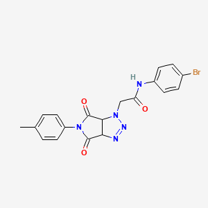 N-(4-bromophenyl)-2-[5-(4-methylphenyl)-4,6-dioxo-4,5,6,6a-tetrahydropyrrolo[3,4-d][1,2,3]triazol-1(3aH)-yl]acetamide