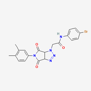 N-(4-bromophenyl)-2-[5-(3,4-dimethylphenyl)-4,6-dioxo-4,5,6,6a-tetrahydropyrrolo[3,4-d][1,2,3]triazol-1(3aH)-yl]acetamide