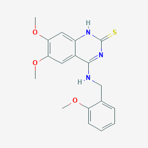 6,7-Dimethoxy-4-{[(2-methoxyphenyl)methyl]amino}-1,2-dihydroquinazoline-2-thione